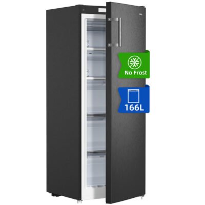 CHIQ Congelador vertical – CHIQ FSD166NE4E, 166 L, No Frost, Multi-Air-Flox, 5 Cajones, 166 l, 1443 mm, Color Inox Oscuro