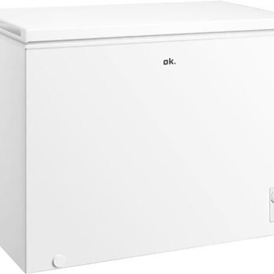 ok Congelador horizontal – ok. OFZ 181 E W, 293 l, 84.8 cm, Control temperatura, 4 estrellas, Blanco