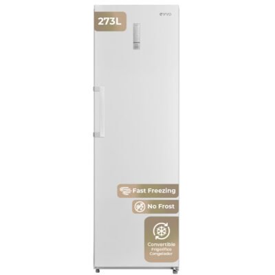 EVVO Congelador vertical – EVVO ICE 273, 1850 mm, Blanco