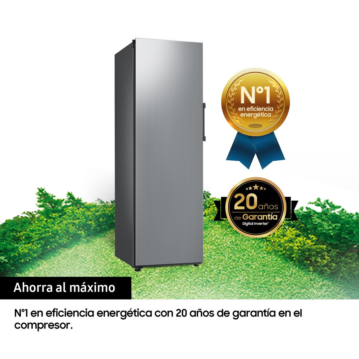 Congelador vertical - SAMSUNG RZ32A7485S9/EF, 323 l, 191,2 cm, Inox - Imagen 3