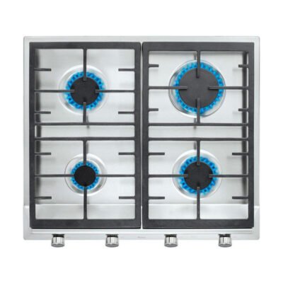 TEKA Placa de gas – TEKA 112610041, 4 Fuegos zonas, 580 mm, Acero Inoxidable
