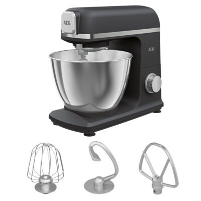 AEG Robot de cocina – AEG KM5-1-4BPT, 1200 W, 5,0 l, Negro