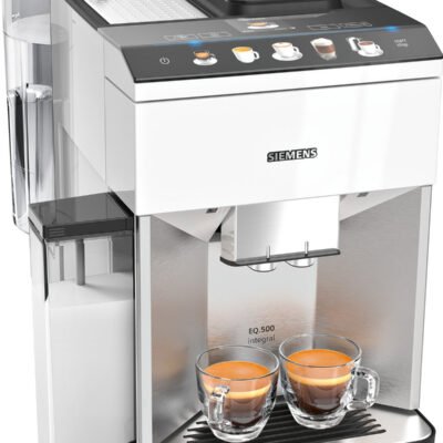 SIEMENS Cafetera express – SIEMENS TQ507D02, 15 bar, 1500 W, 0,7 l, 2 tazas, Blanco