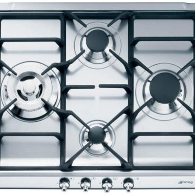 Smeg Placa de gas – Smeg Ser60Sgh3, 4 zonas, Gas Natural, 60 cm, Inox