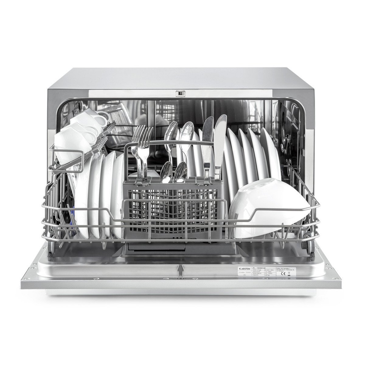 Lavavajillas compacto - KLARSTEIN Havasia UV 6, 6 programas, 55 cm, Plata Metálica - Imagen 2