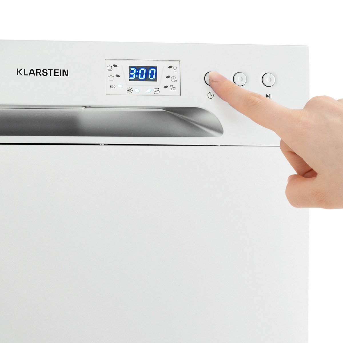 Lavavajillas compacto - KLARSTEIN Havasia UV 6, 6 programas, 55 cm, Plata Metálica - Imagen 6