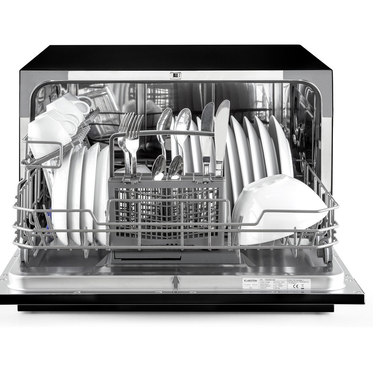 Lavavajillas compacto - KLARSTEIN Havasia UV 6, 6 programas, 55 cm, Negro