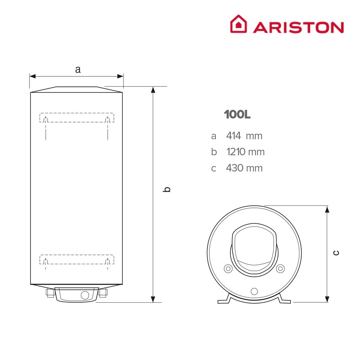 FLECK Termo Eléctrico - FLECK BON 100 ARISTON, 100 l, Blanco - Imagen 6