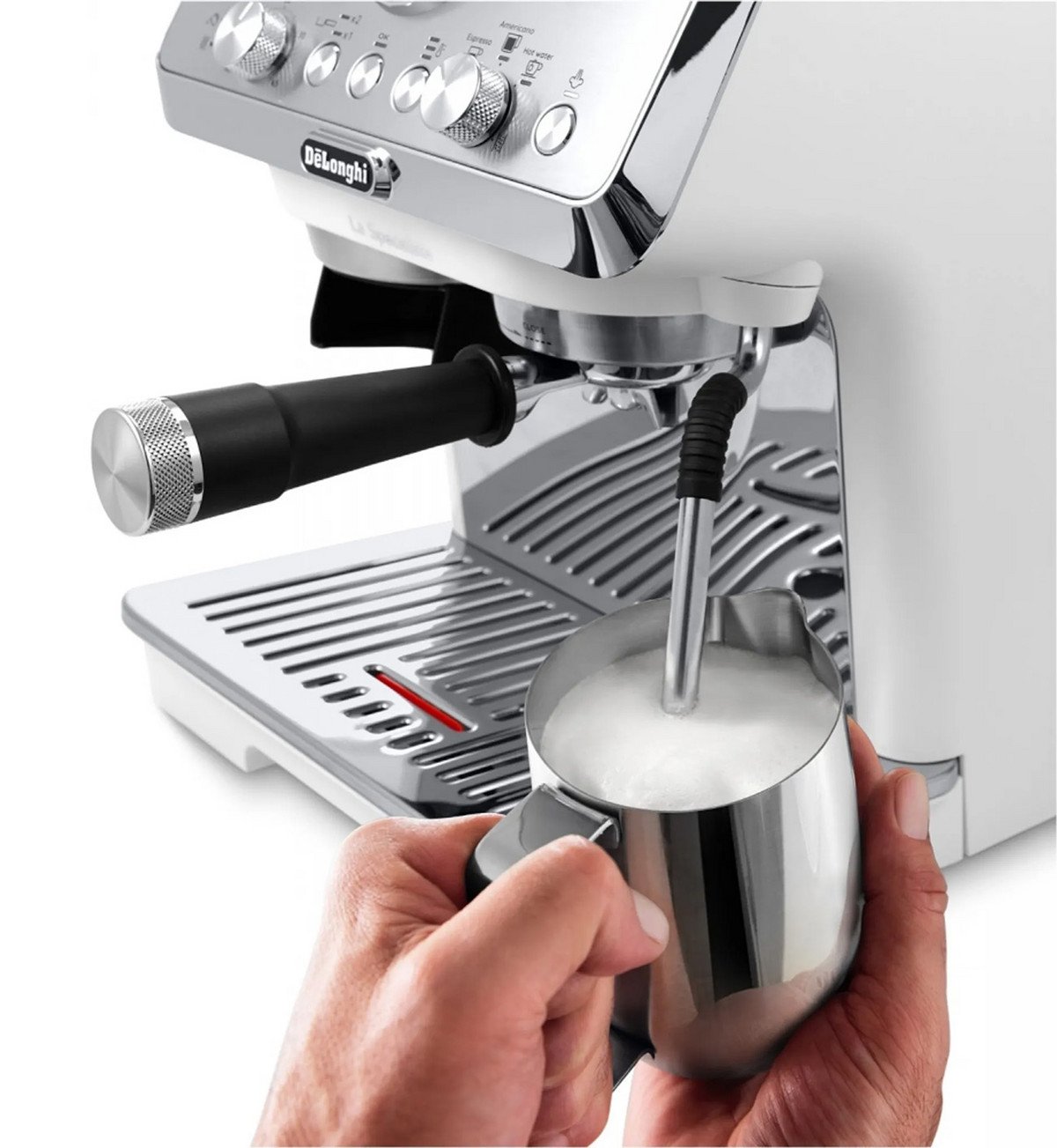 DE Cafetera espresso - DE LONGHI EC 9155.W, 15 bar, 1300 W, 2 tazas, Blanco - Imagen 3