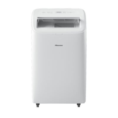 HISENSE Aire acondicionado portátil – HISENSE APC12QC, 3000 fg/h, 3 velocidades, 24 m², 64 dB(A), Blanco