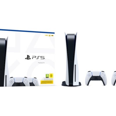 SONY Consola – SONY PlayStation 5 – Bundle 2 Controller Wireless DualSense, 825 GB, Negro y Blanco