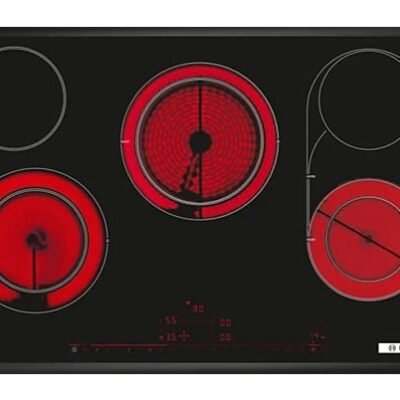 Bosch Placa vitrocerámica – Bosch PKM875DP1D, Vitrocerámica, Eléctrica, 5 zonas, 23 cm, Negro