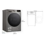 LG Lavadora secadora - LG F4DR7011AGS, 11 kg + 6 kg, Inox antihuellas - Imagen 7