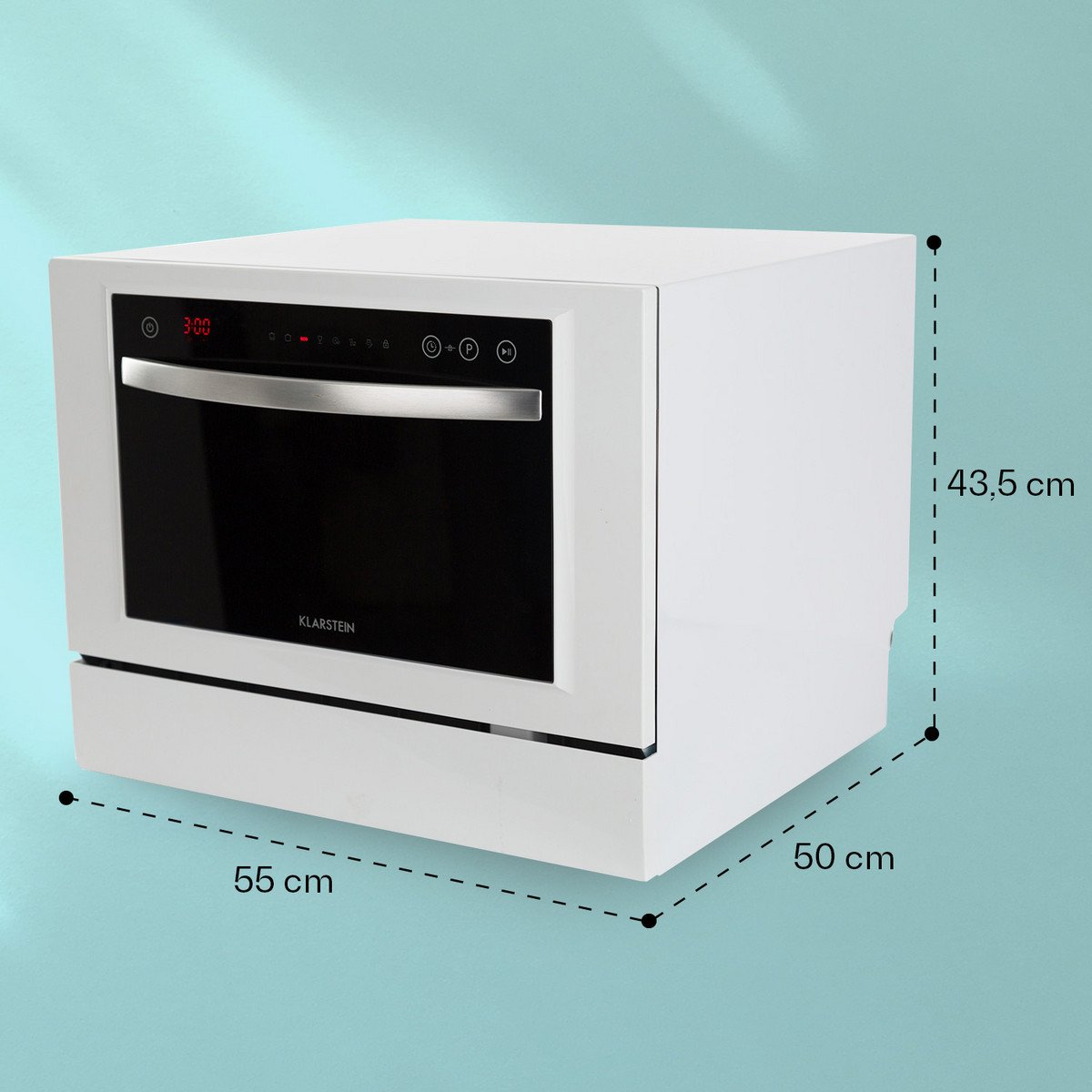 Lavavajillas compacto - KLARSTEIN Havasia UV 6 Luminance, 7 programas, 55 cm, Blanco - Imagen 7