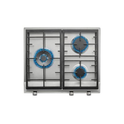 Teka Placa de gas – Teka EX 60.1 3G AI AL DR CI NAT, 3 zonas, Gas natural, 60 cm, Acero inoxidable