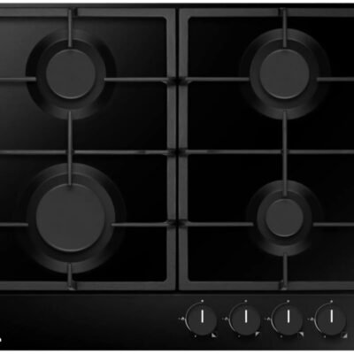 AMICA Placa de gas – AMICA 21132, 4 zonas, 59 cm, Negro