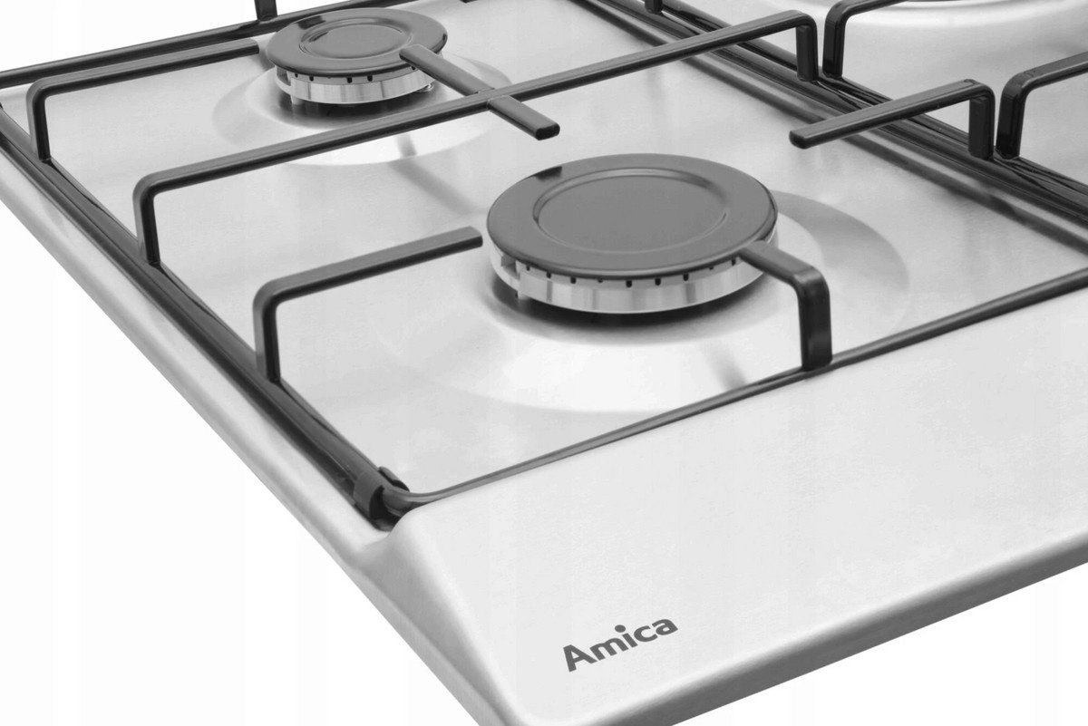 AMICA Placa de gas - AMICA PGA6100BPR, 4 zonas, 590 mm, Inox - Imagen 4