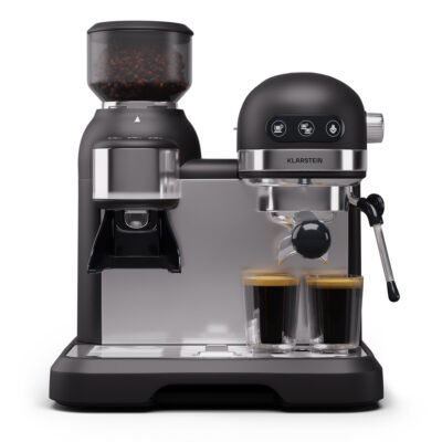 KLARSTEIN Cafetera espresso – KLARSTEIN Bella Café Espresso, 1550 W, Negro