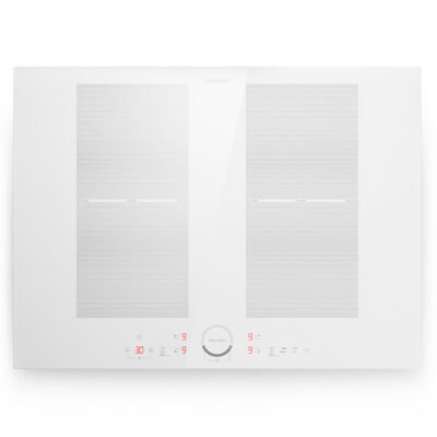 KLARSTEIN Placa de inducción – KLARSTEIN Delicatessa 70 Flex, 4 zonas, 72 cm, Blanco