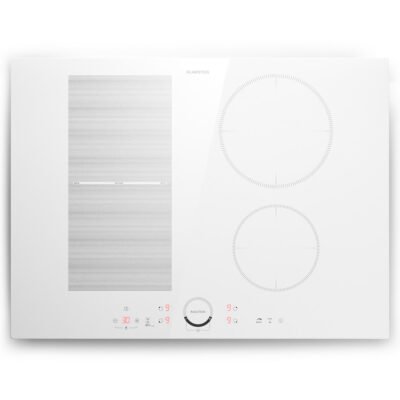 KLARSTEIN Placa de inducción – KLARSTEIN Delicatessa 70 Hybrid, 4 zonas, 72 cm, Blanco