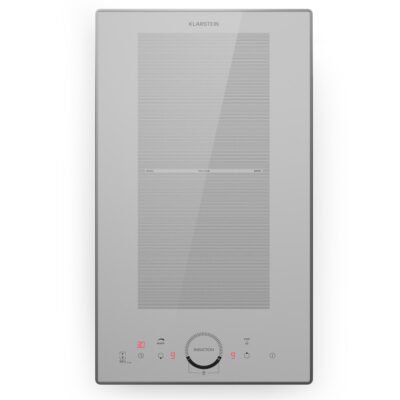 KLARSTEIN Placa de inducción – KLARSTEIN Delicatessa Domino Prime, 2 zonas, 28,80 cm, Blanco