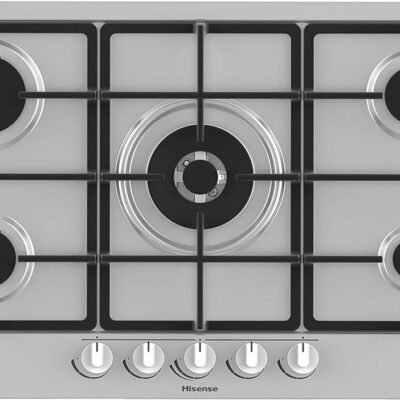 HISENSE Placa de gas – HISENSE 3838782435768, 5 zonas, 860 mm, Inox