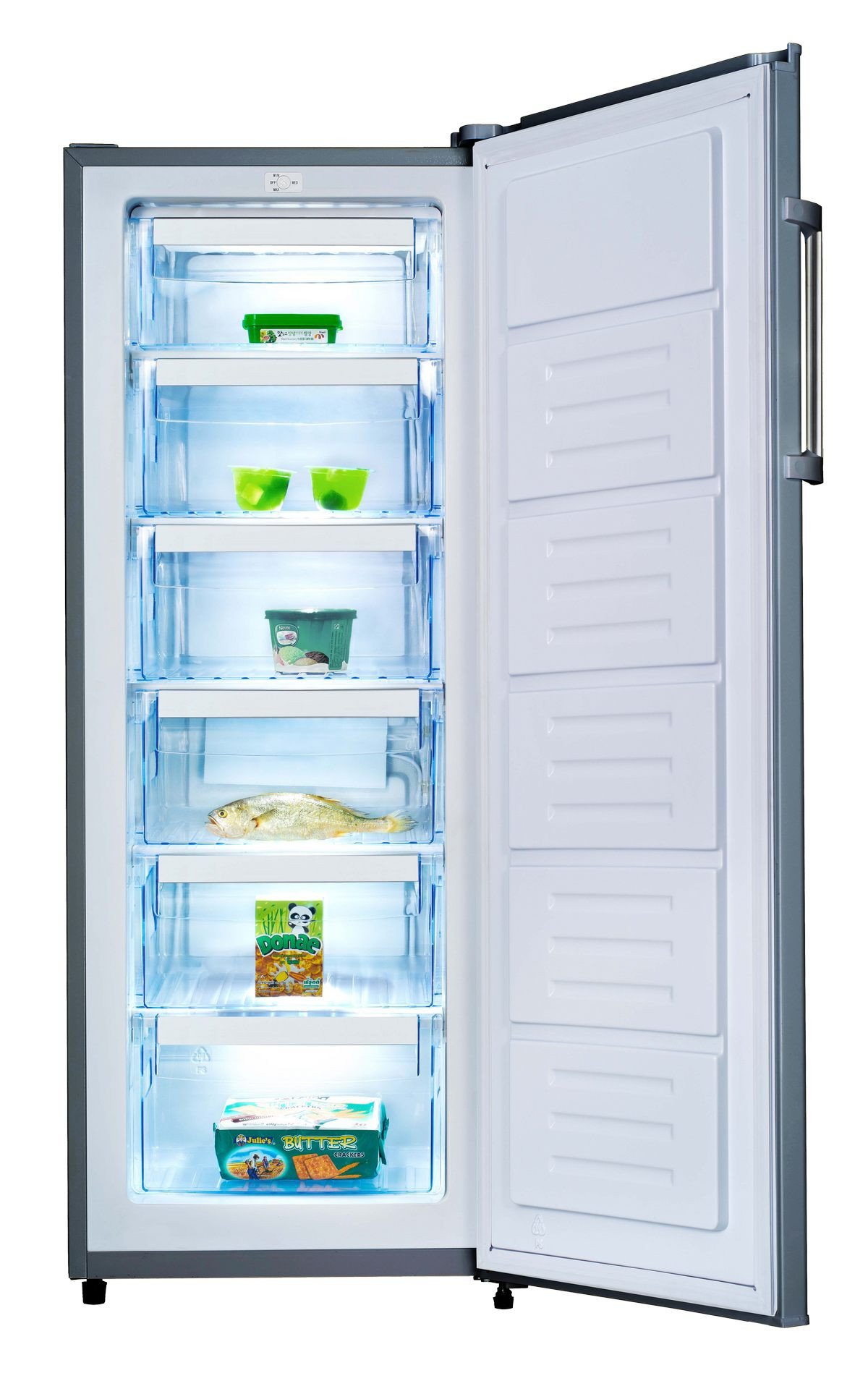 INFINITON Congelador vertical - INFINITON CV-172L14XEV, 172 l, 143,5 cm, Inox - Imagen 2