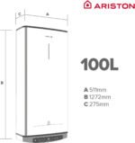 VELIS Termo Eléctrico - VELIS TECH DRY WIFI 100 ES EU ARISTON, 100 l, Gris - Imagen 3