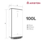 VELIS Termo Eléctrico - VELIS TECH DRY WIFI 100 ES EU ARISTON, 100 l, Gris - Imagen 6