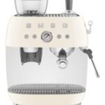 SMEG Cafetera express - SMEG EGF03CREU, 15 bar, 1650 W, 2 tazas, Beige
