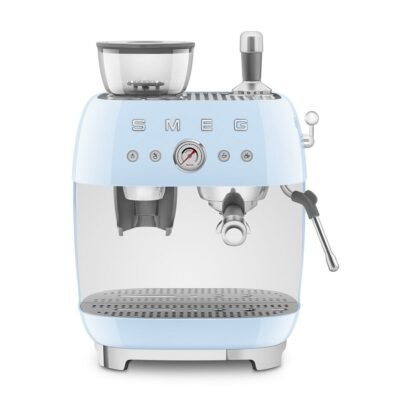 SMEG Cafetera express – SMEG EGF03PBEU, 15 bar, 1650 W, 2 tazas, Azul