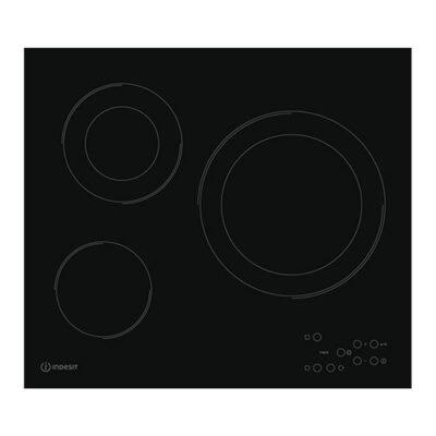 INDESIT Placa Vitrocerámica – INDESIT RI-360C, 3 zone(s) zonas, 580 mm, Negro