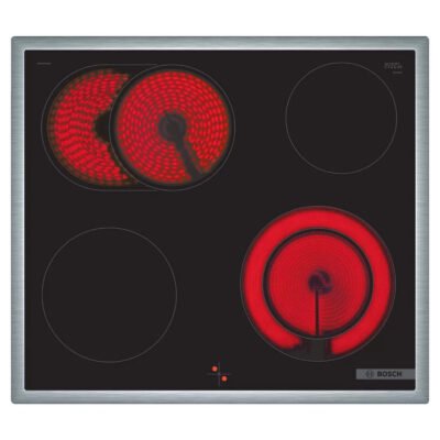 BOSCH Placa de vitrocerámica – BOSCH Serie 4 NKN645GA2E, 4 zone(s) zonas, 583 mm, Negro