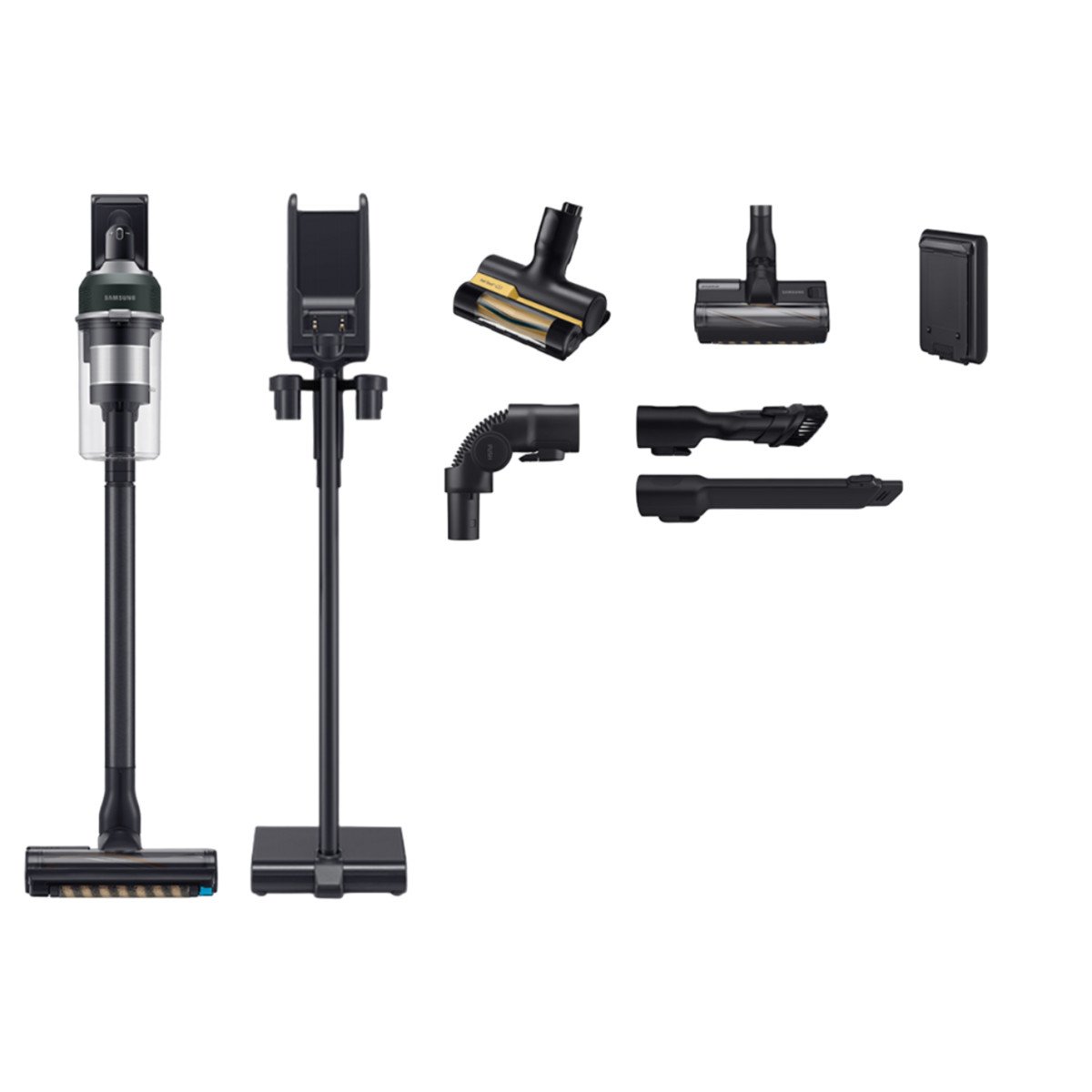 SAMSUNG Aspirador escoba - SAMSUNG SAMVS20C9542TN_WA, 210 W, Potencia de succión 210 AirWatt, Depósito 0,8 l, Autonomía 60 min, Negro
