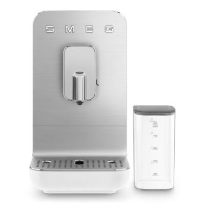 SMEG Cafetera Superautomática – SMEG BCC13WHMEU, 19 bar, 1350 W, 500 ml, 1 tazas, Inox