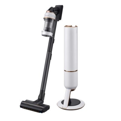 SAMSUNG Aspirador escoba – SAMSUNG VS20B95823W/WA, 210 W, Potencia de succión 210 AirWatt, Depósito 0,5 l, Autonomía 60 min, Blanco