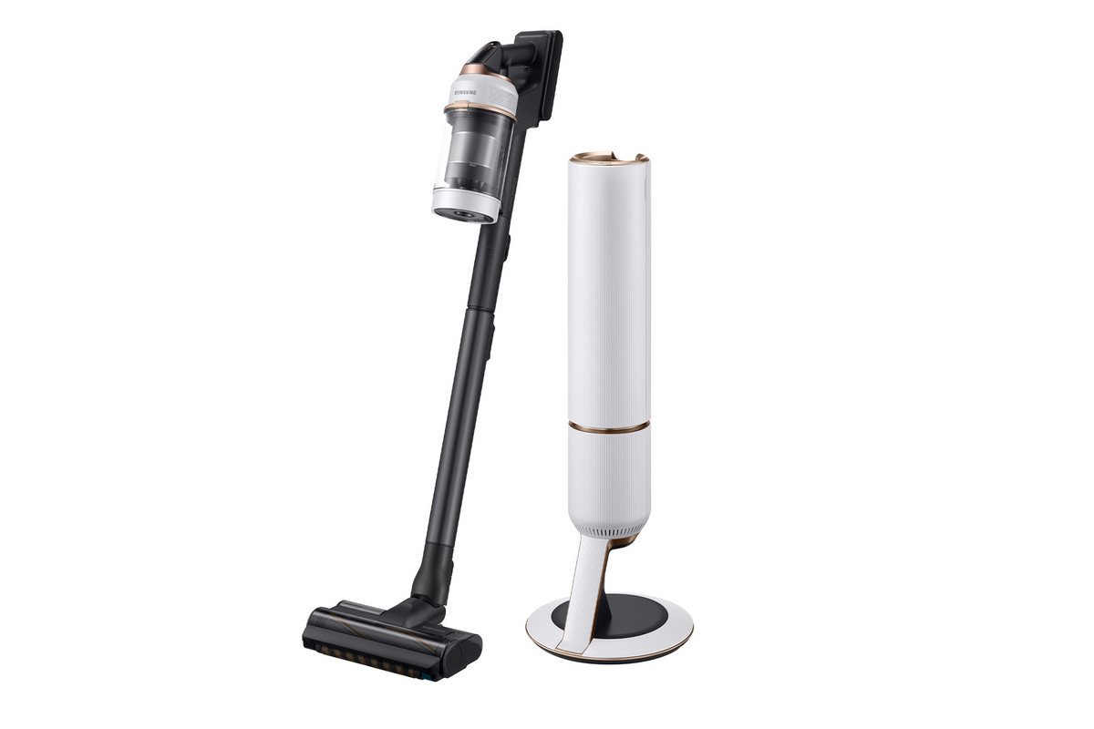SAMSUNG Aspirador escoba - SAMSUNG VS20B95823W/WA, 210 W, Potencia de succión 210 AirWatt, Depósito 0,5 l, Autonomía 60 min, Blanco