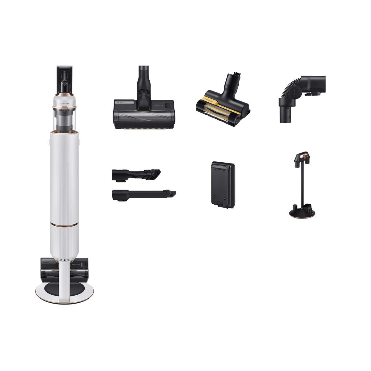 SAMSUNG Aspirador escoba - SAMSUNG VS20B95823W/WA, 210 W, Potencia de succión 210 AirWatt, Depósito 0,5 l, Autonomía 60 min, Blanco - Imagen 4