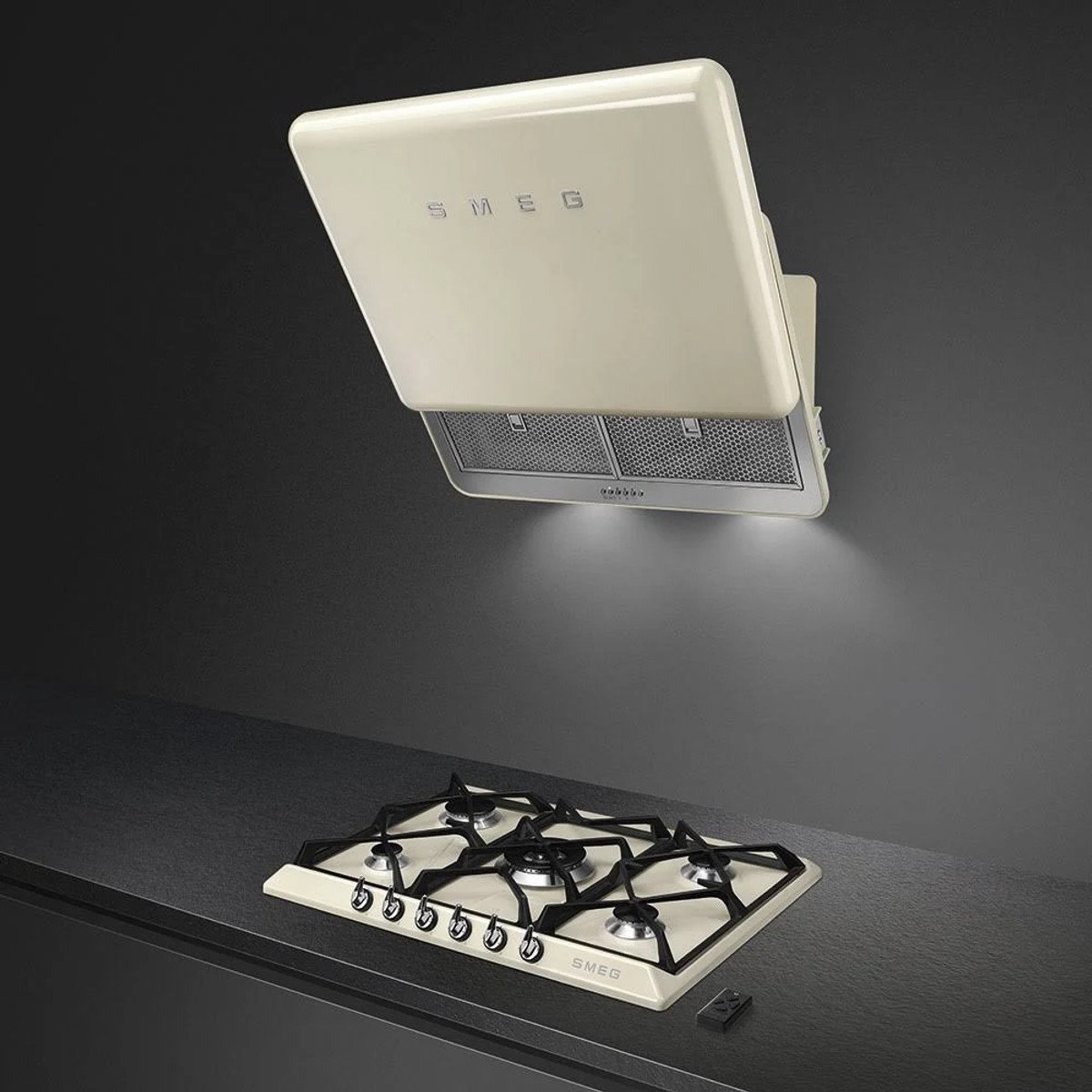 SMEG Placa de gas - SMEG 200676116, 5 zonas, Gas Natural, 685 mm, Gris - Imagen 3