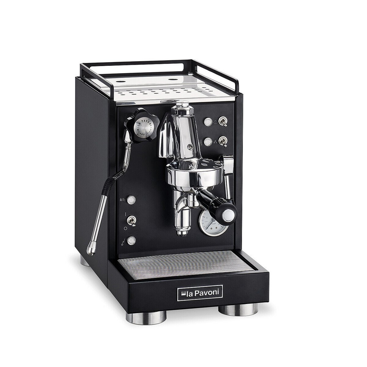 LA Máquina espresso - LA PAVONI Mini Cellini, 15 bar, 230 V, 2 tazas, Negro, Acero inoxidable - Imagen 2