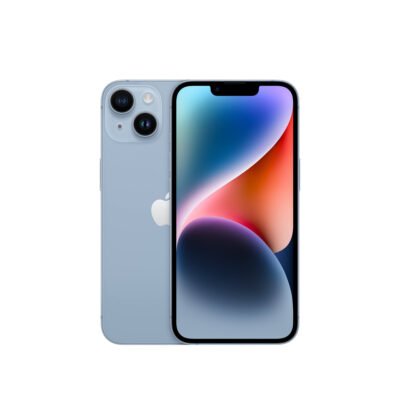 APPLE 1540178 IPHONE 14 BLUE 128GB, Azul, Móvil iOS, 128 GB, 6 GB RAM, 6,1 » OLED, Ceramic Shield, Recubrimiento oleofóbico, Anti-huellas, Chip A15 Bi