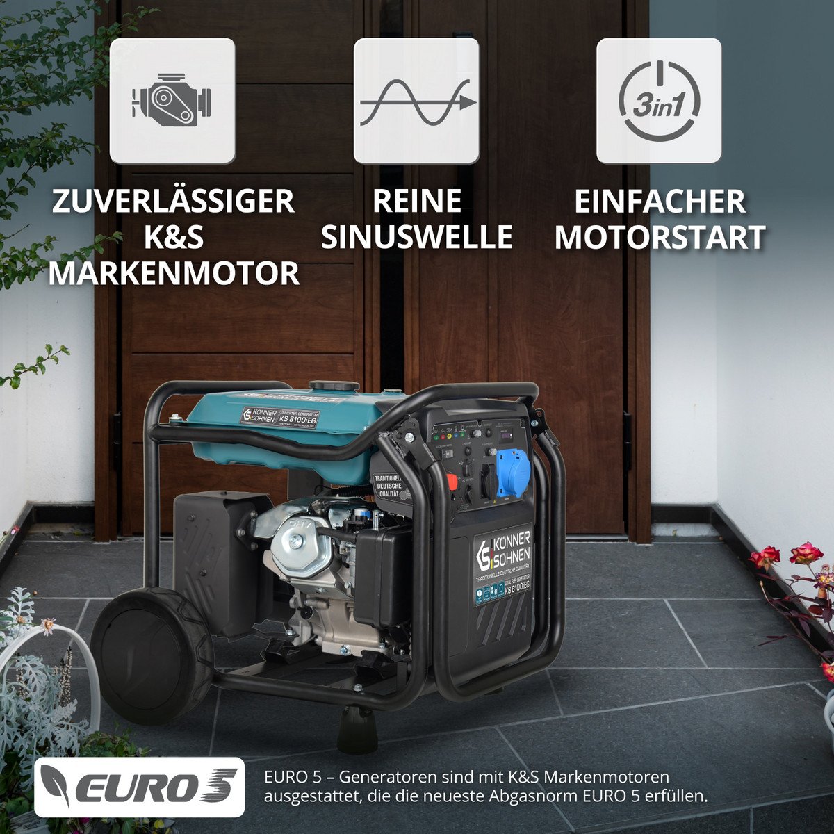 KÖNNER Generador de energía - KÖNNER & SÖHNEN KS 8100iEG - Imagen 8