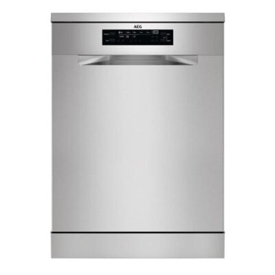 AEG Lavavajillas libre instalación 60 cm – AEG AEGFFB64607ZM, 13 servicios, 8 programas, 598 mm, Inox