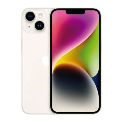 APPLE iPhone 14, Blanco, Móvil iOS, 256 GB, 6 GB RAM, 6,1 » OLED, Ceramic Shield, Recubrimiento oleofóbico, Anti-huellas, Chip A15 Bionic, 3279 mAh