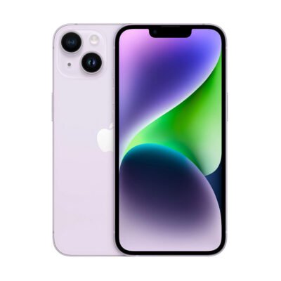 APPLE iPhone 14, Morado, Móvil iOS, 256 GB, 6 GB RAM, 6,1 » OLED, Ceramic Shield, Recubrimiento oleofóbico, Anti-huellas, Chip A15 Bionic, 3310 mAh