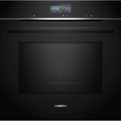 SIEMENS Horno microondas – SIEMENS iQ700 HM776GKB1, Integrable, Pirolítico, 67 l, 59,4 cm, Negro
