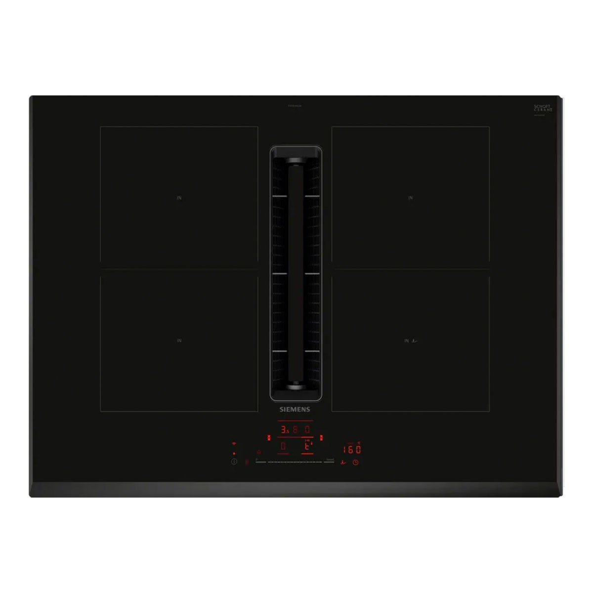 Placa de inducción - SIEMENS ED751HQ26E, 4 zona(s) zonas, 710 mm, Negro