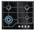 ELECTROLUX Placa de gas - ELECTROLUX 304619985, 4 zonas, NG + LPG (Propane/Butane), 590 mm, Negro