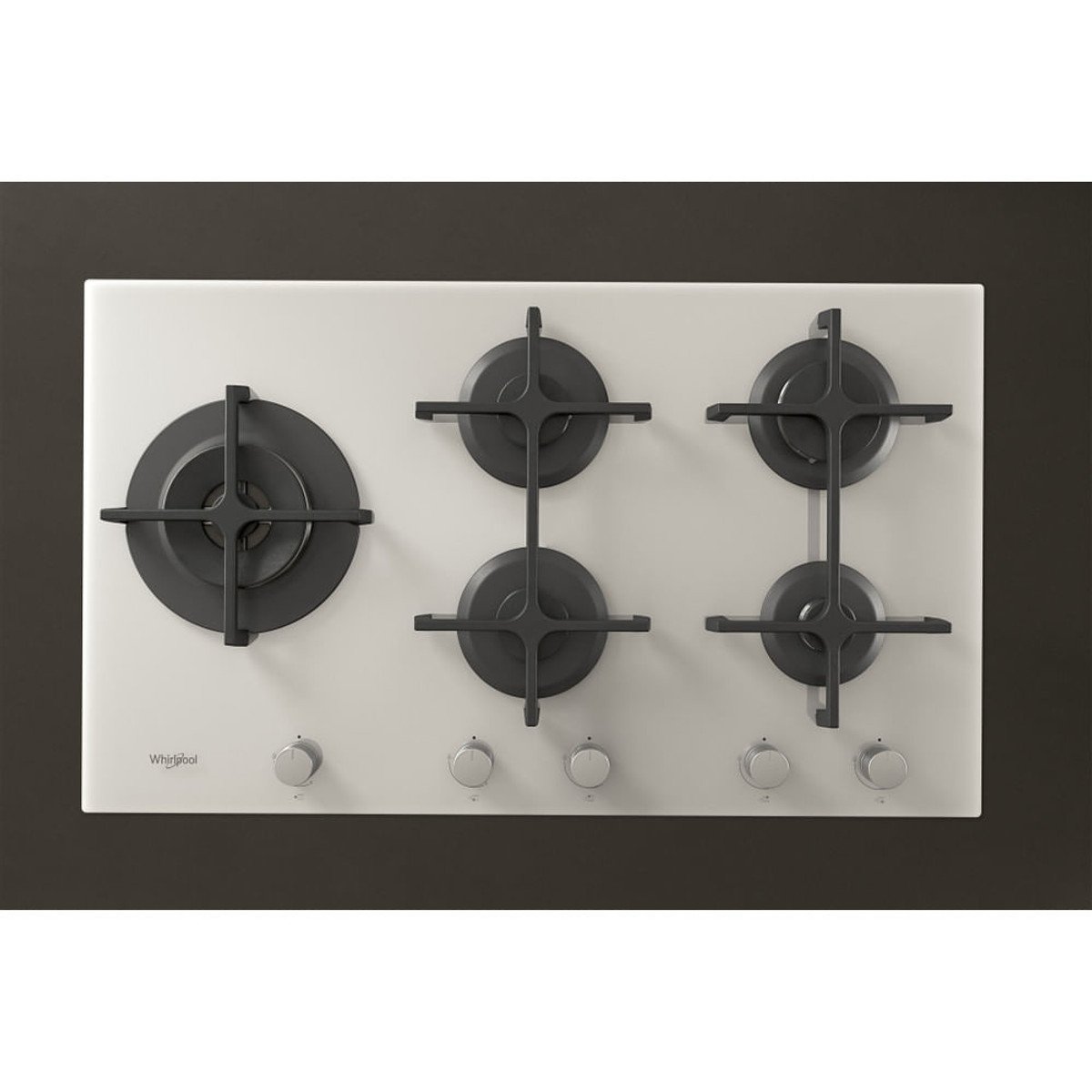 WHIRLPOOL Placa de gas - WHIRLPOOL GOA 9523/WH, 5.0000 zonas, 860 mm, Blanco - Imagen 3