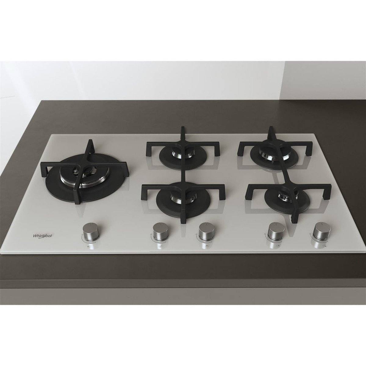 WHIRLPOOL Placa de gas - WHIRLPOOL GOA 9523/WH, 5.0000 zonas, 860 mm, Blanco - Imagen 5